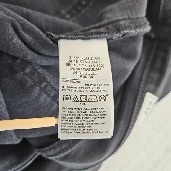 Gap '70s Flare High Rise Jeans Women's 18R 34x31 Black Stretch Denim EUC LN - Picture 14 of 15